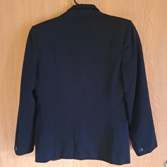 Vtg. 80's Paul Stanley/Coco Beland Black Wool Boxy Classic Blazer 6 - Picture 4 of 10